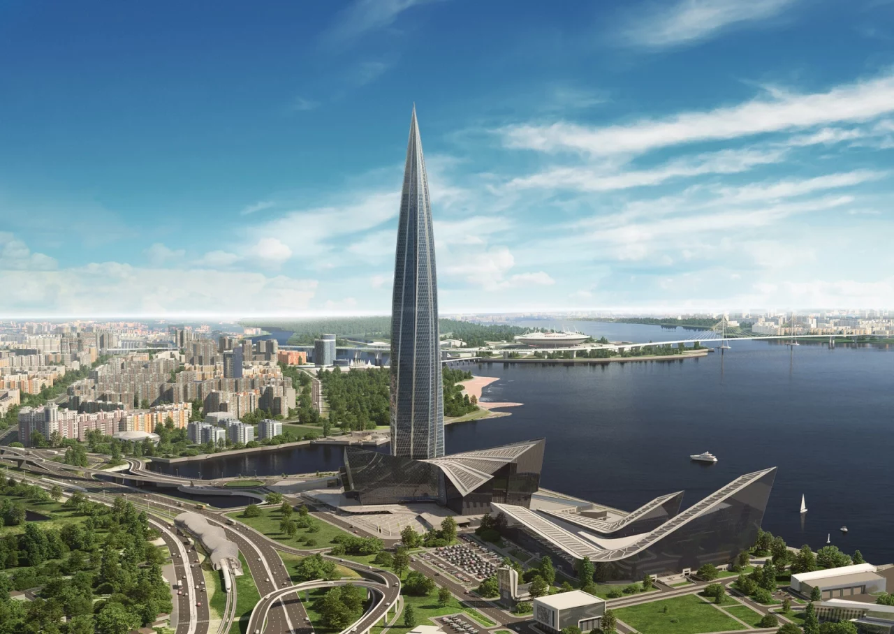 The Lakhta Center, by Gorproject and RMJM, rises to height of 462 m (1,516 ft), making it Europe's tallest tower