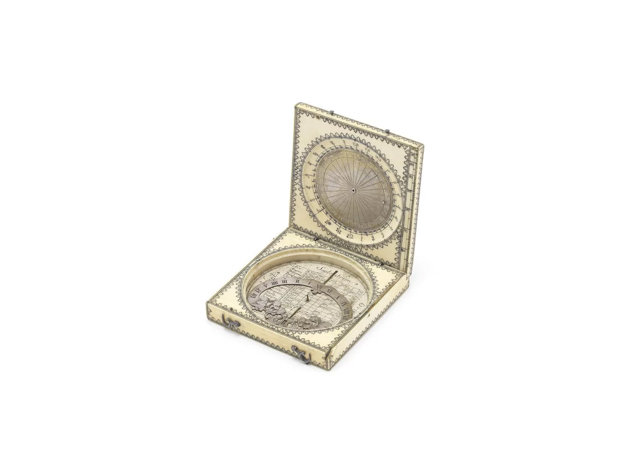 A Jacques Senecal ivory diep magnetic azimuth dial, French, circa 1660