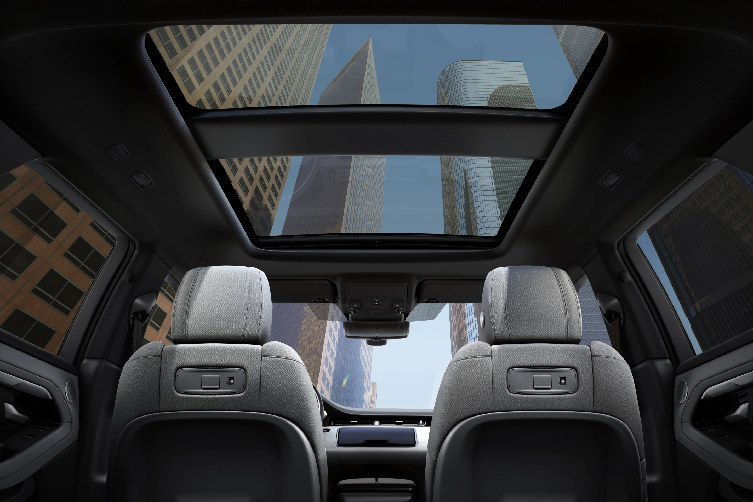 A longer wheelbase makes for more legroom inside the new Range Rover Evoque