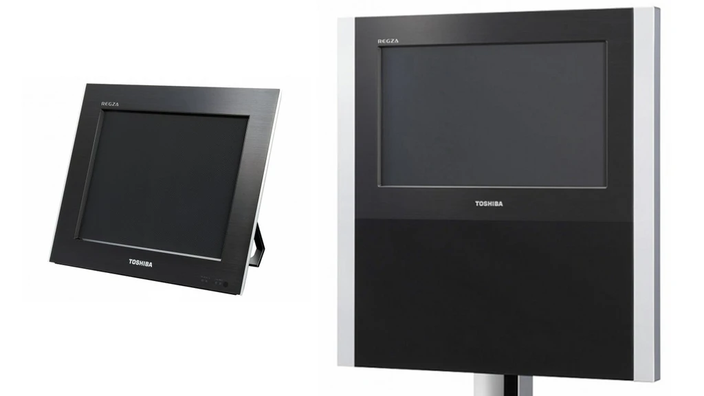 The 12-inch 12GL1 (left) and 20-inch 20GL1 (right) glasses-less 3D TVs from Toshiba