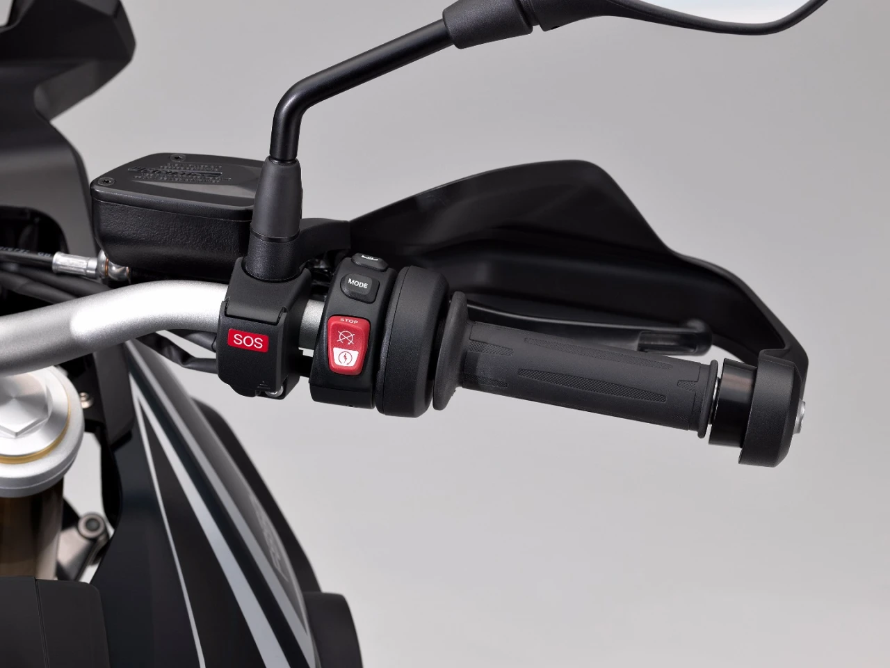 BMW have provided an 'SOS' button on the new bikes to help you reach emergency services faster in the event of an accident or fall