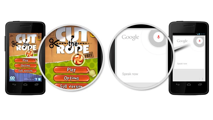 The device has access to the Google Play Store and Jelly Bean features such as Google Now