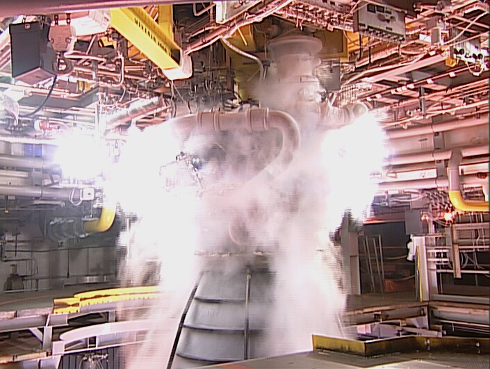 A close-up view from the test stand (Image: NASA)