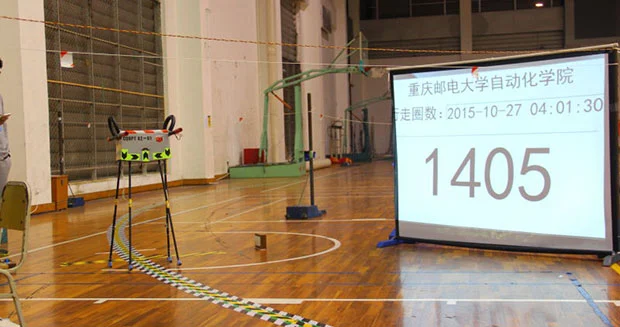 The robot circled an indoor track from October 24 to 27, taking 340,000 steps before requiring a stop to recharge