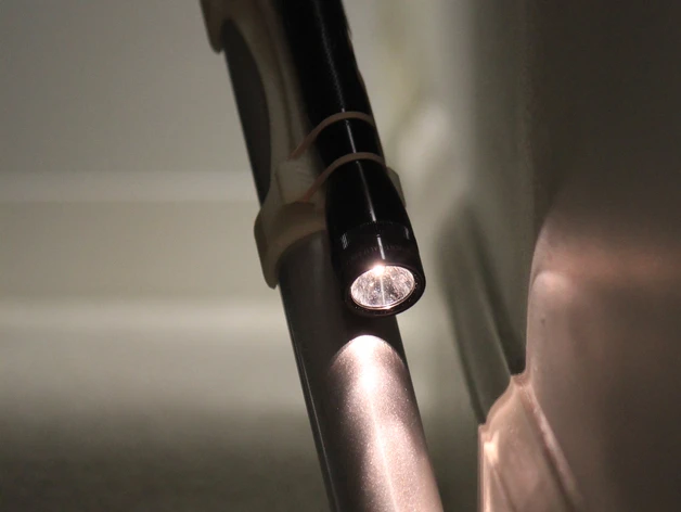 The second mount is designed to serve as a mount for a flashlight, making those crumbs hiding in your home’s darker corners a tad easier to see