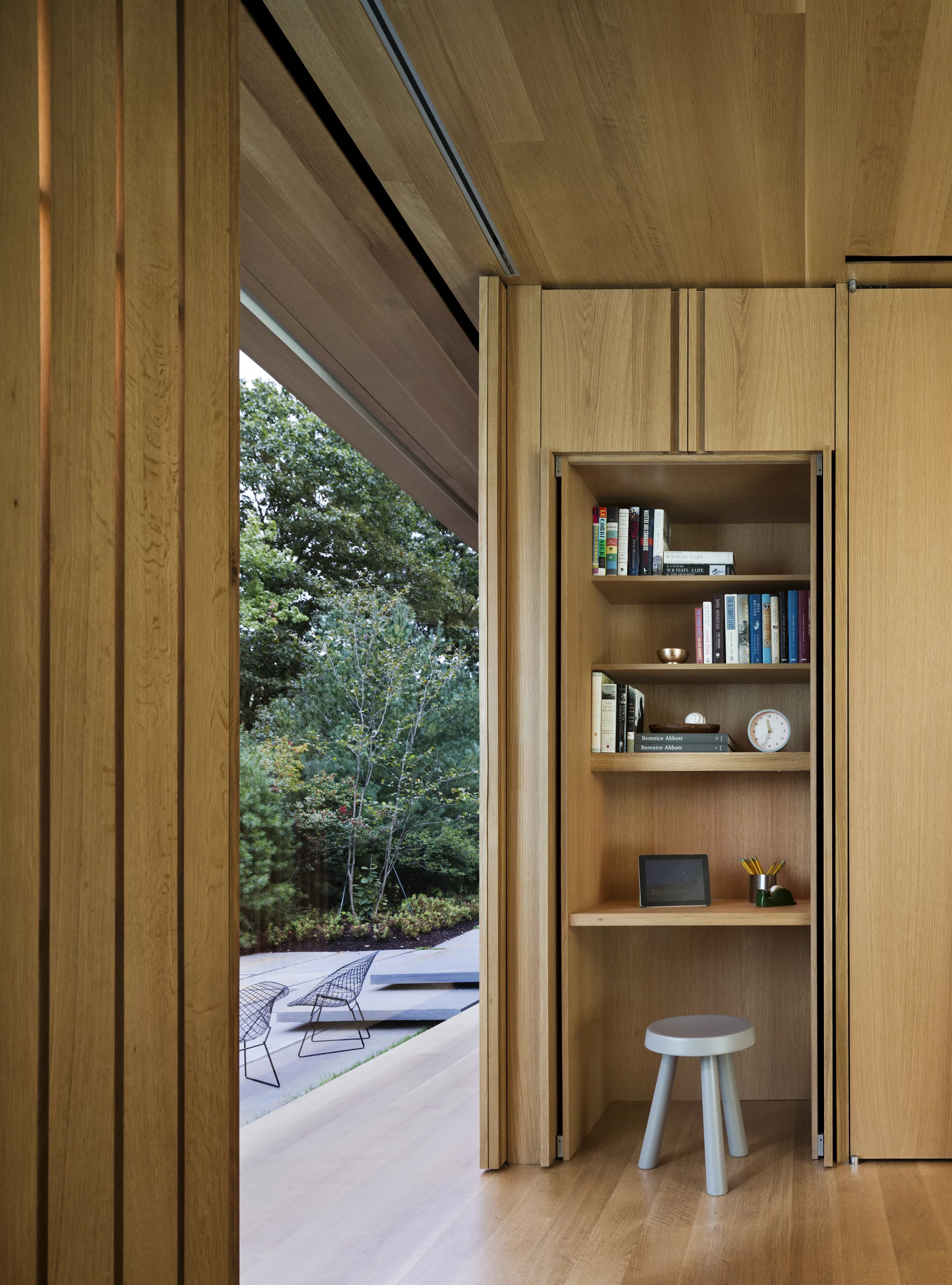 Extensive use of wood was a critical design feature of the house