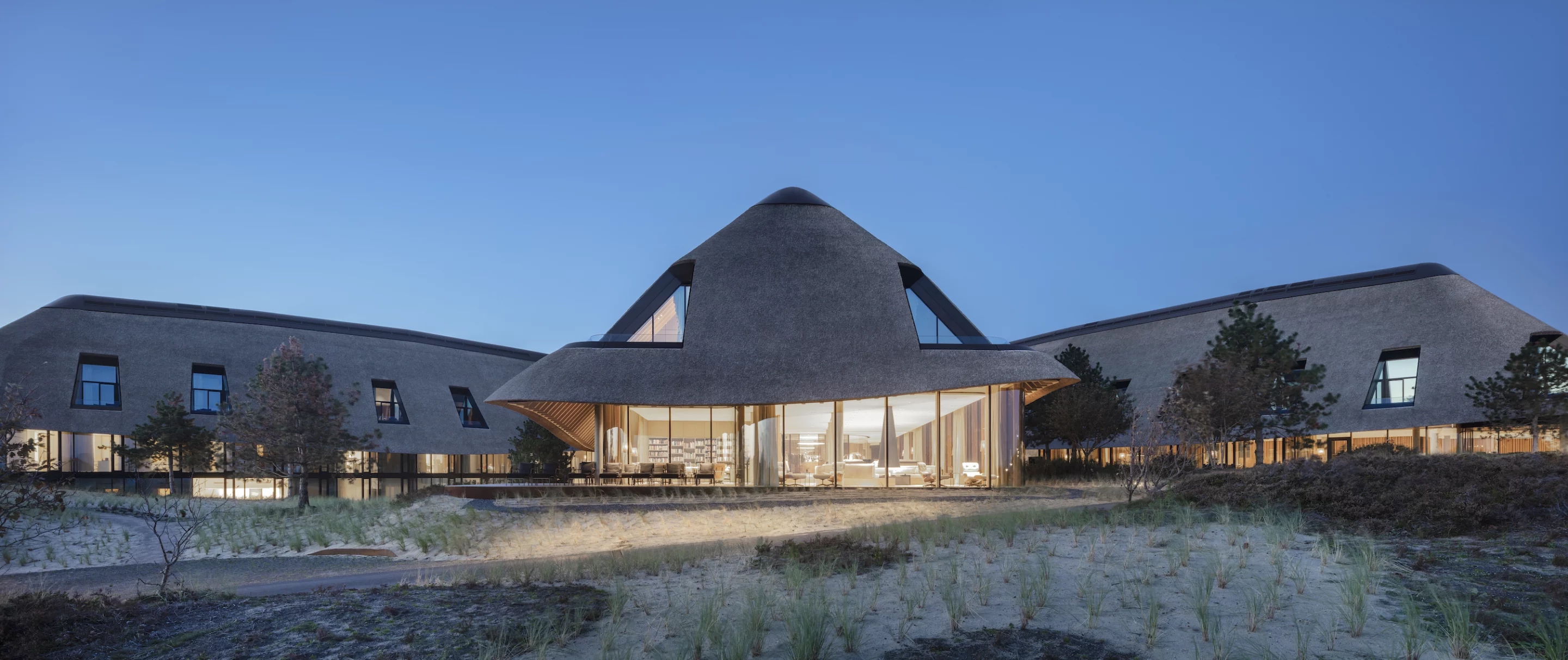 The Lanserhof Sylt is topped by the largest thatched roof in Europe, which measures 7,100 sq m (roughly 76,400 sq ft)