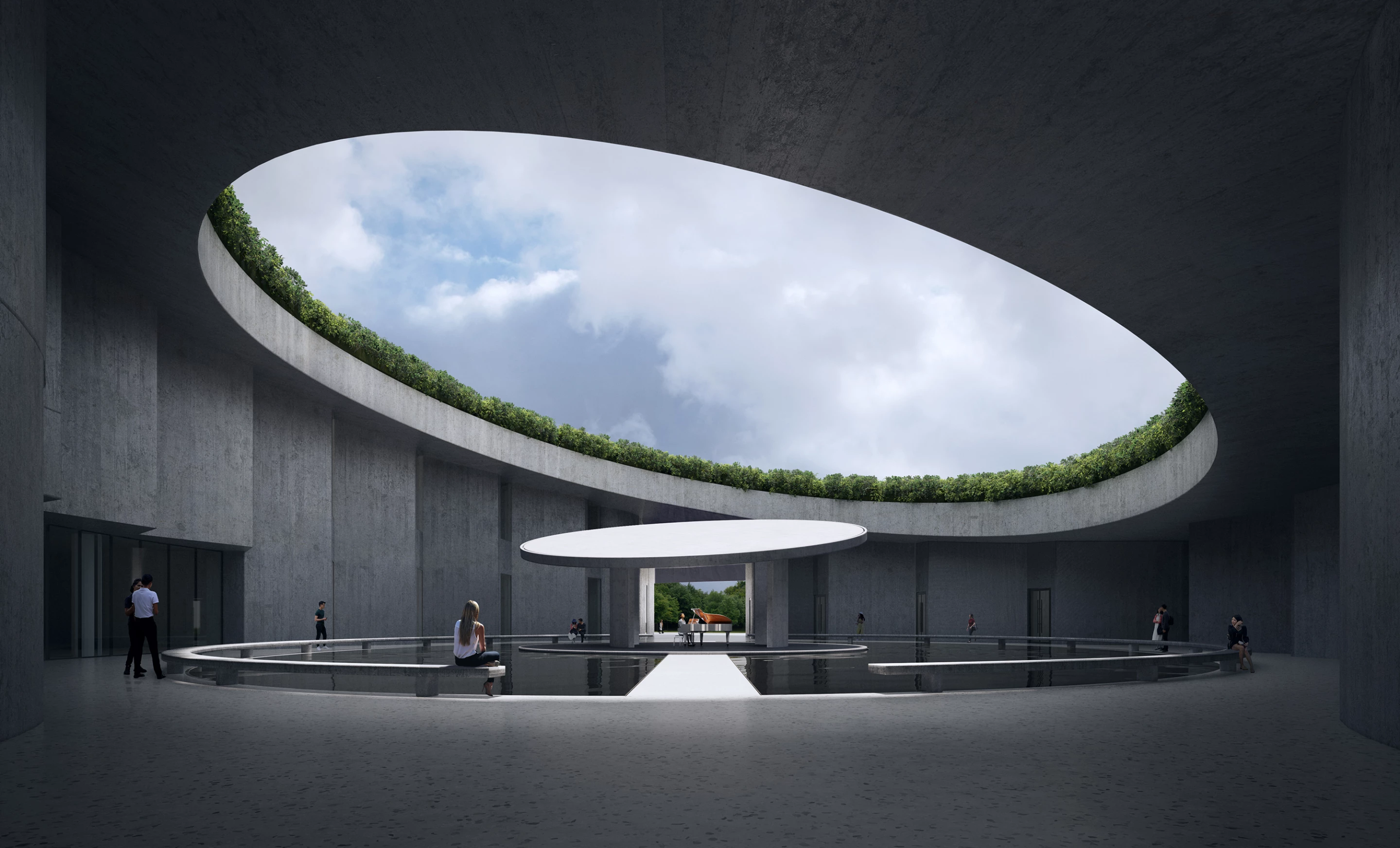 The Anji Culture and Art Center will include several large openings, improving ventilation inside