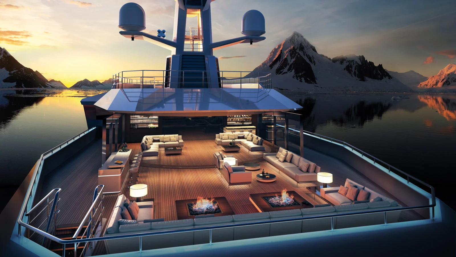 The SeaXplorer's bridge deck sky lounge