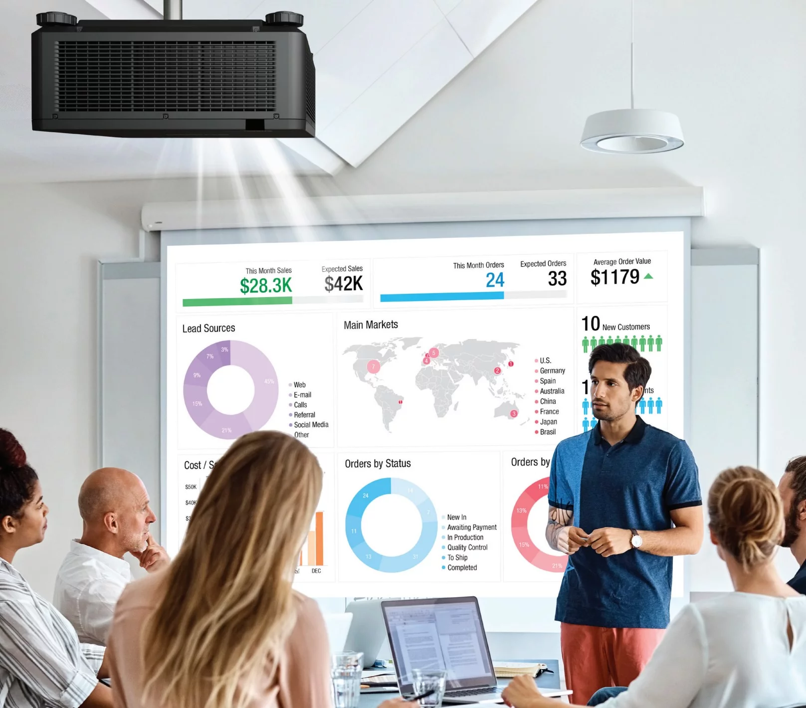 The XP-X171Q 4K laser projector is destined for conference rooms, museums, digital signage and classrooms