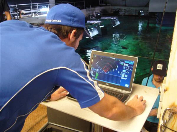 The Clever Buoy technology being tested at the Sydney Aquarium