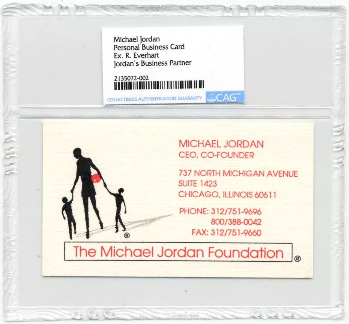 Michael Jeffrey Jordan (born 17 February 1963) is an American businessman and former professional basketball player. He played 15 seasons in the National Basketball Association (NBA) between 1984 and 2003, winning six NBA championships with the Chicago Bulls. He was integral in popularizing basketball and the NBA around the world in the 1980s and 1990s, becoming a global cultural icon. This card sold for $475 just two years ago.