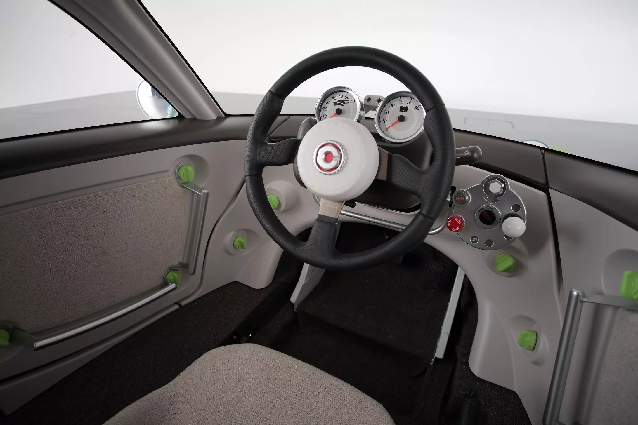 A realistic interior familiarizes children with a car