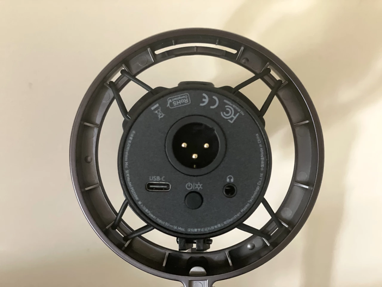 The mic's base makes it easy to switch between modes and offers a headphone jack