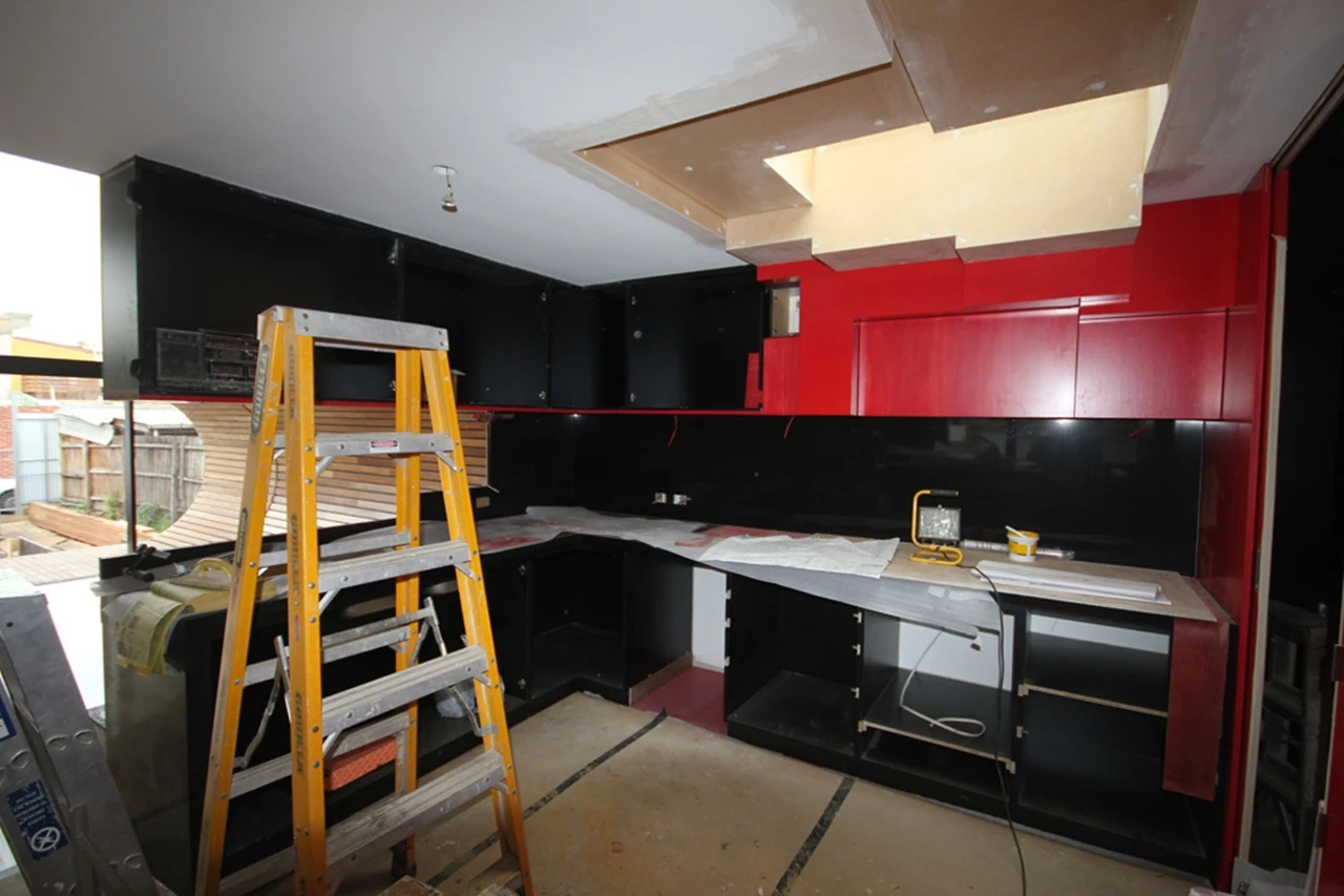 The renovation and extension in progress