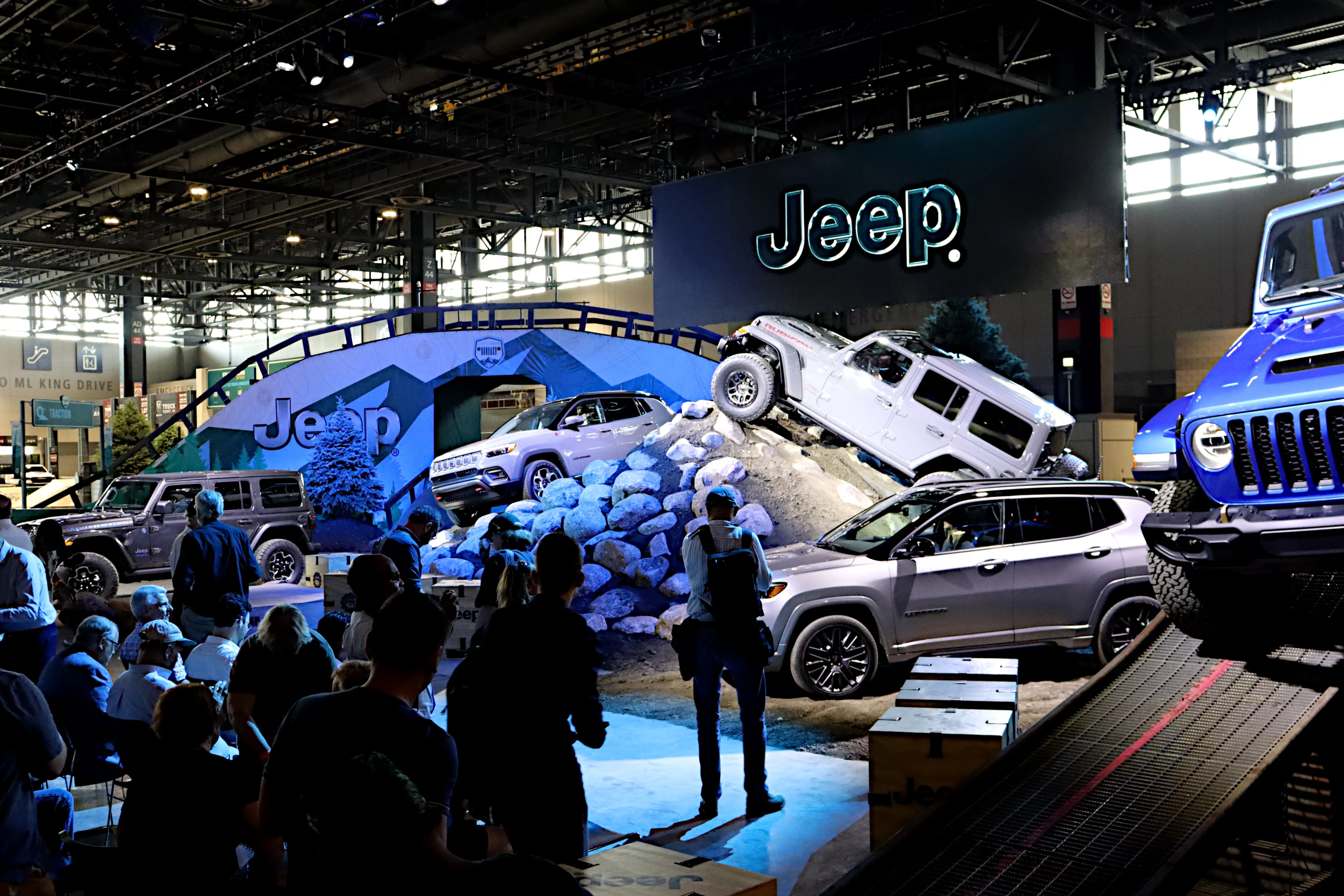 Jeep is busy at the Chicago Auto Show with the unveiling of new packages, product, and an indoor track experience