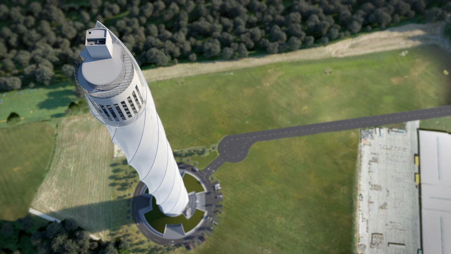 Artist impression of the ThyssenKrupp test tower