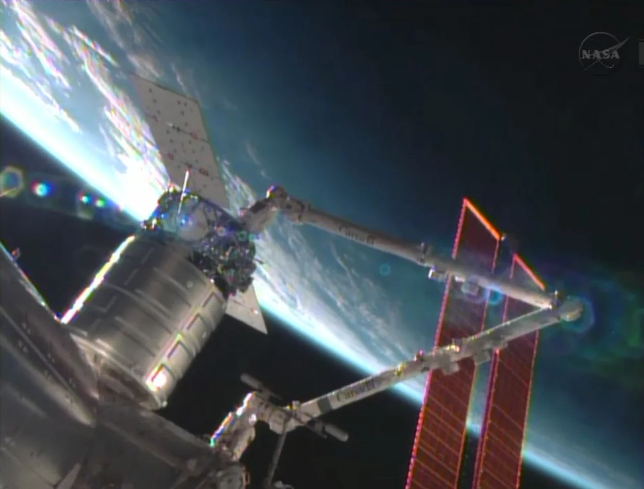 Cygnus docking with the ISS (Image: NASA)