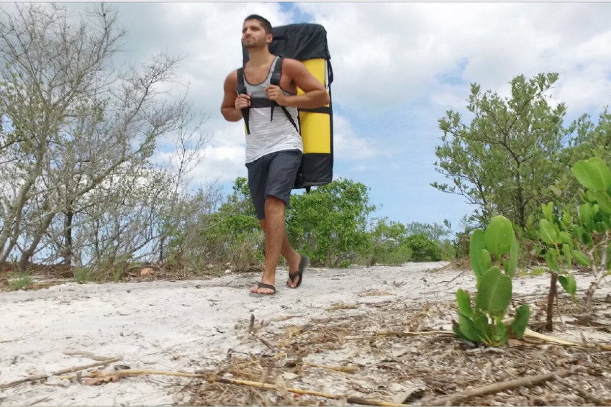 nesting kayak can be carried like a