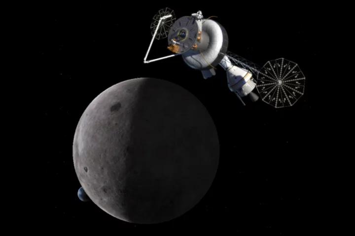 Astronauts manning a proposed deep space station on the far side of the Moon would need enhanced radiation protection (Image: NASA)