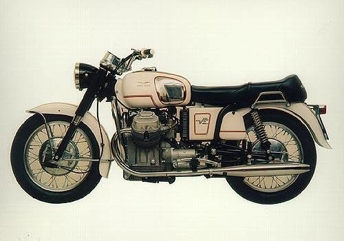 The first of the transverse Guzzi twins - the V7 of 1969