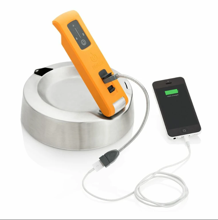 The BioLite KettleCharge can be used to charge smartphones and tablets