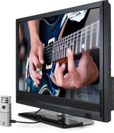 An included HDMI port allows direct connection to a big screen television