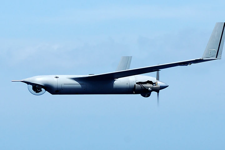 Boeing has demonstrated swarm technology using two ScanEagles (pictured) and a Procerus Unicorn
