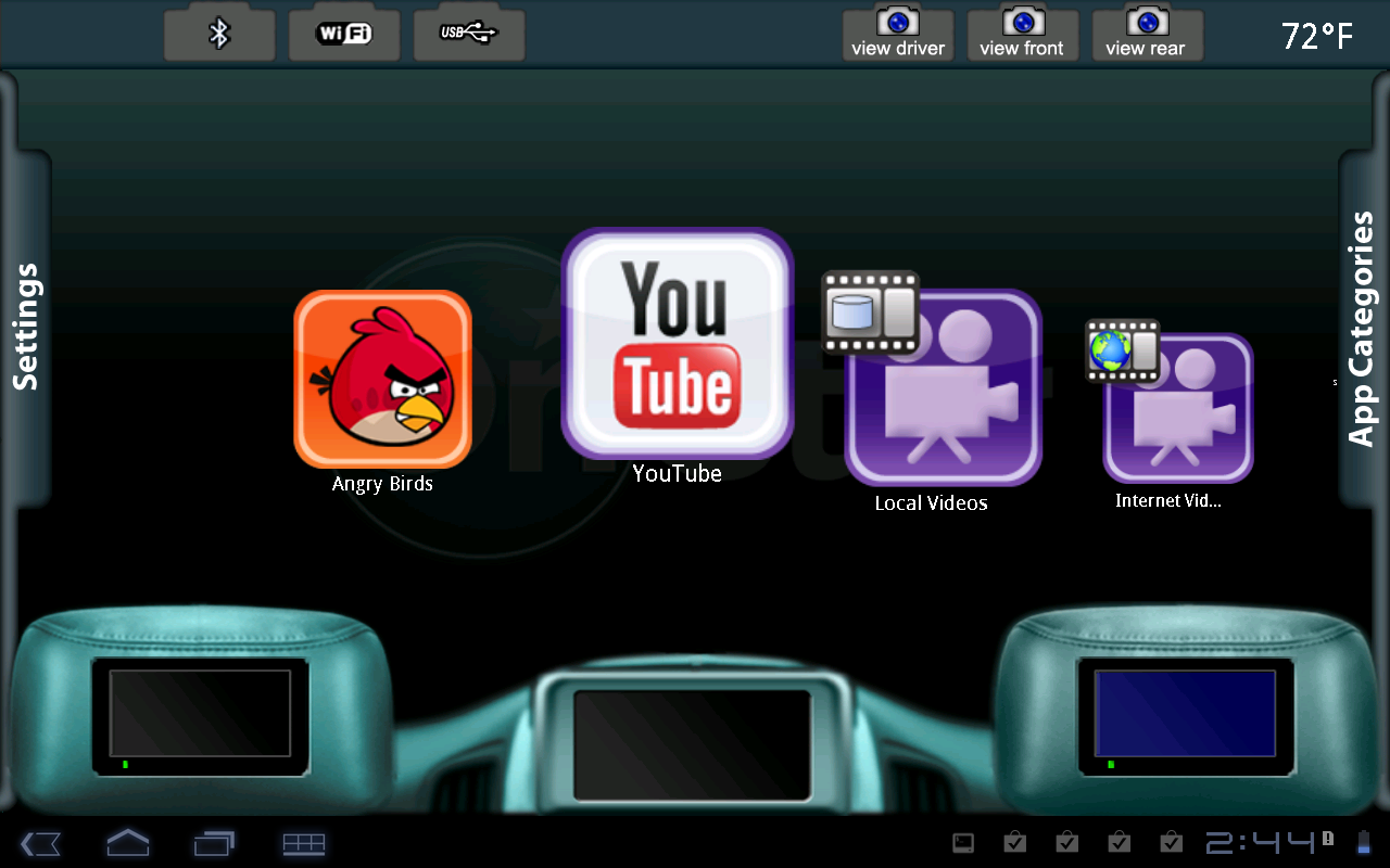 Info and entertainment options could be controlled from the comfort of the rear seat