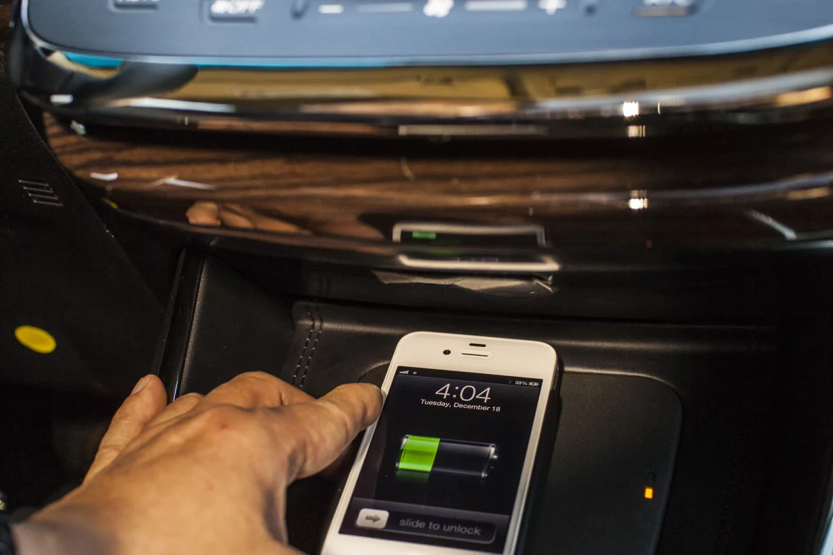 The wireless charger makes it easy to charge and go