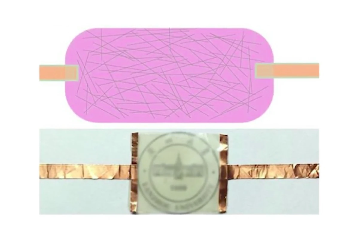 A diagram of the pad (top), along with a prototype of the real thing