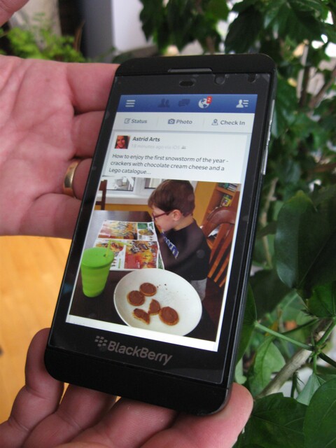 A Blackberry Z10 protected with Rhino Shield