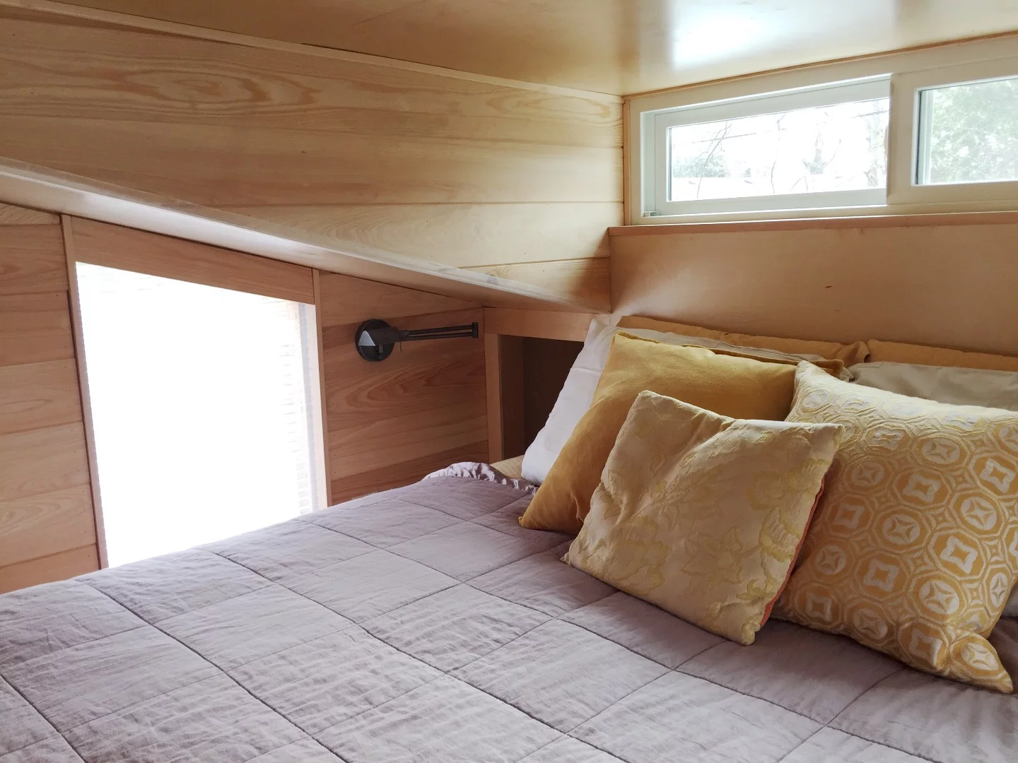 The upstairs sleeping area