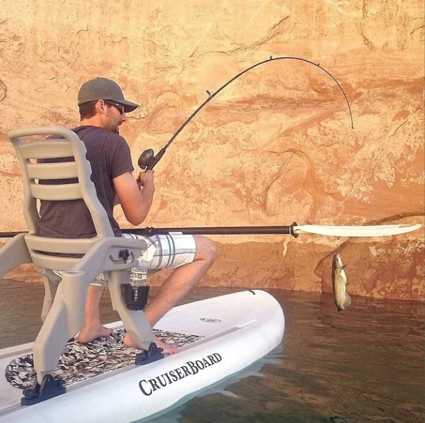 Anglers benefit from the onboard seat