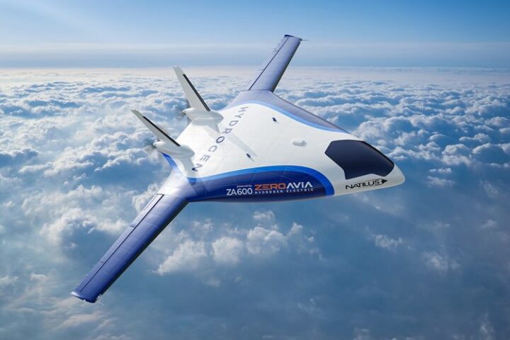 Natilus and Zeroavia are teaming up to put a 600-kilowatt hydrogen powertrain in the blended-wing Kona aircraft