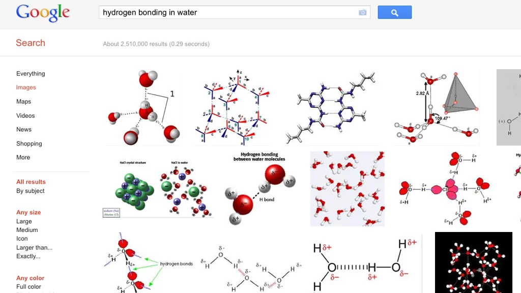 The Google PageRank algorithm has been used to determine bonds between molecules