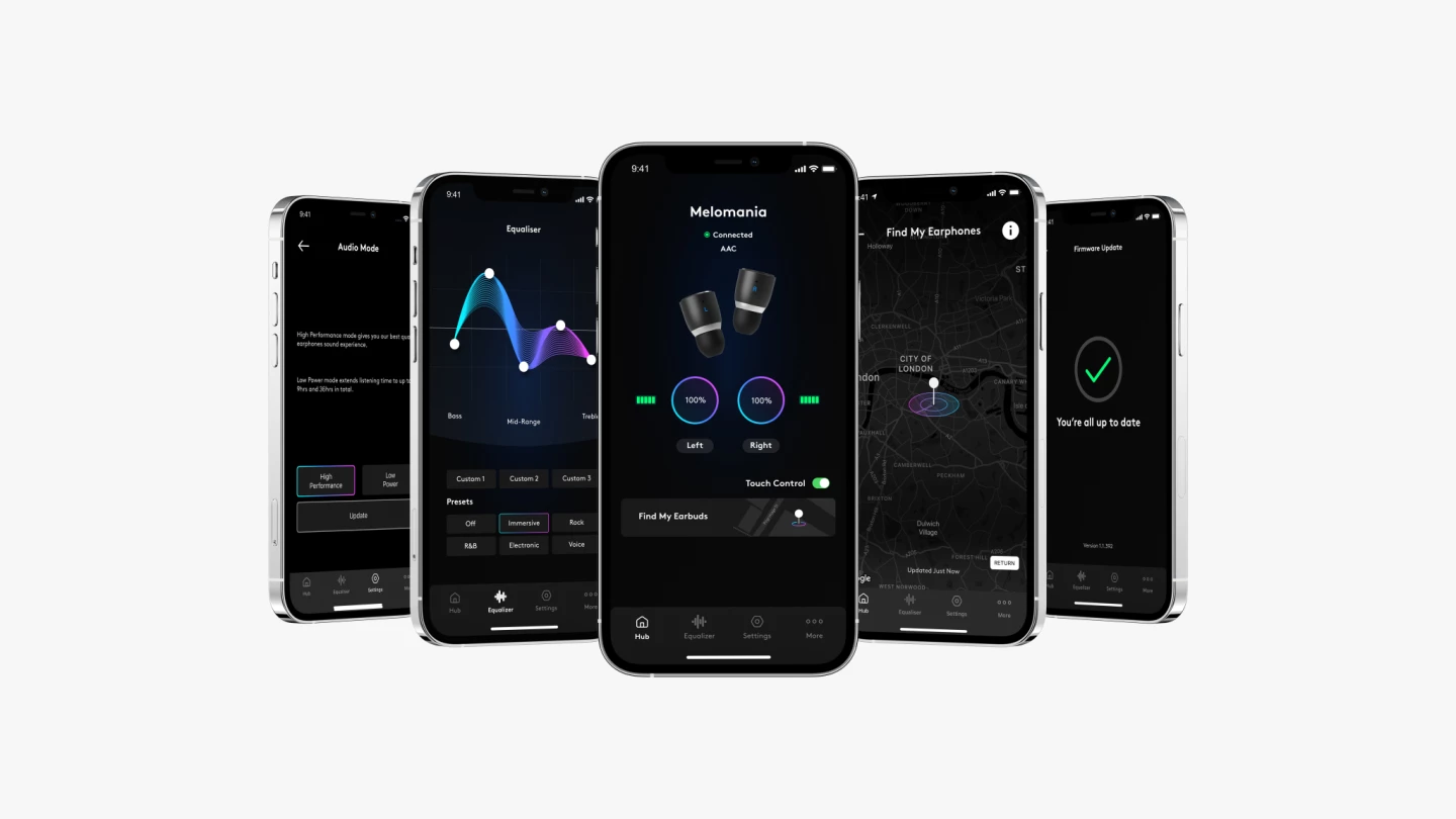 The companion iOS/Android app can be used for custom EQ adjustment, checking the battery life status of the earpieces, locating misplaced buds on a map, and more
