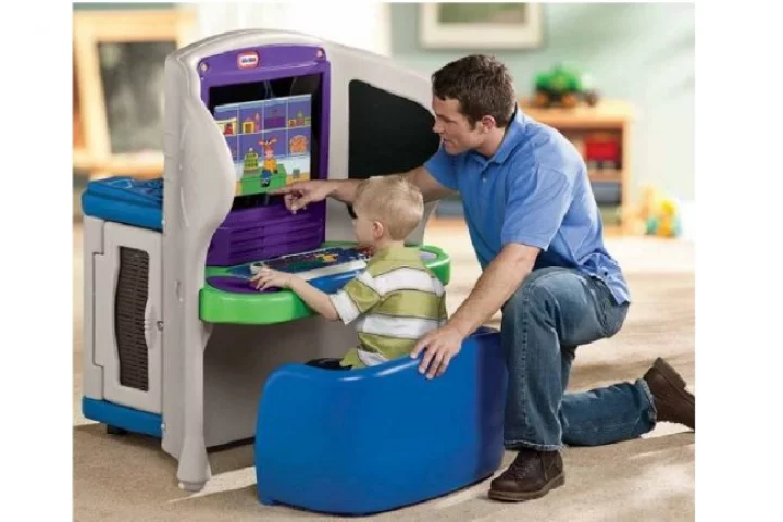 The Young Explorer workstation by Little Tikes is designed for inquiring minds and little fingers