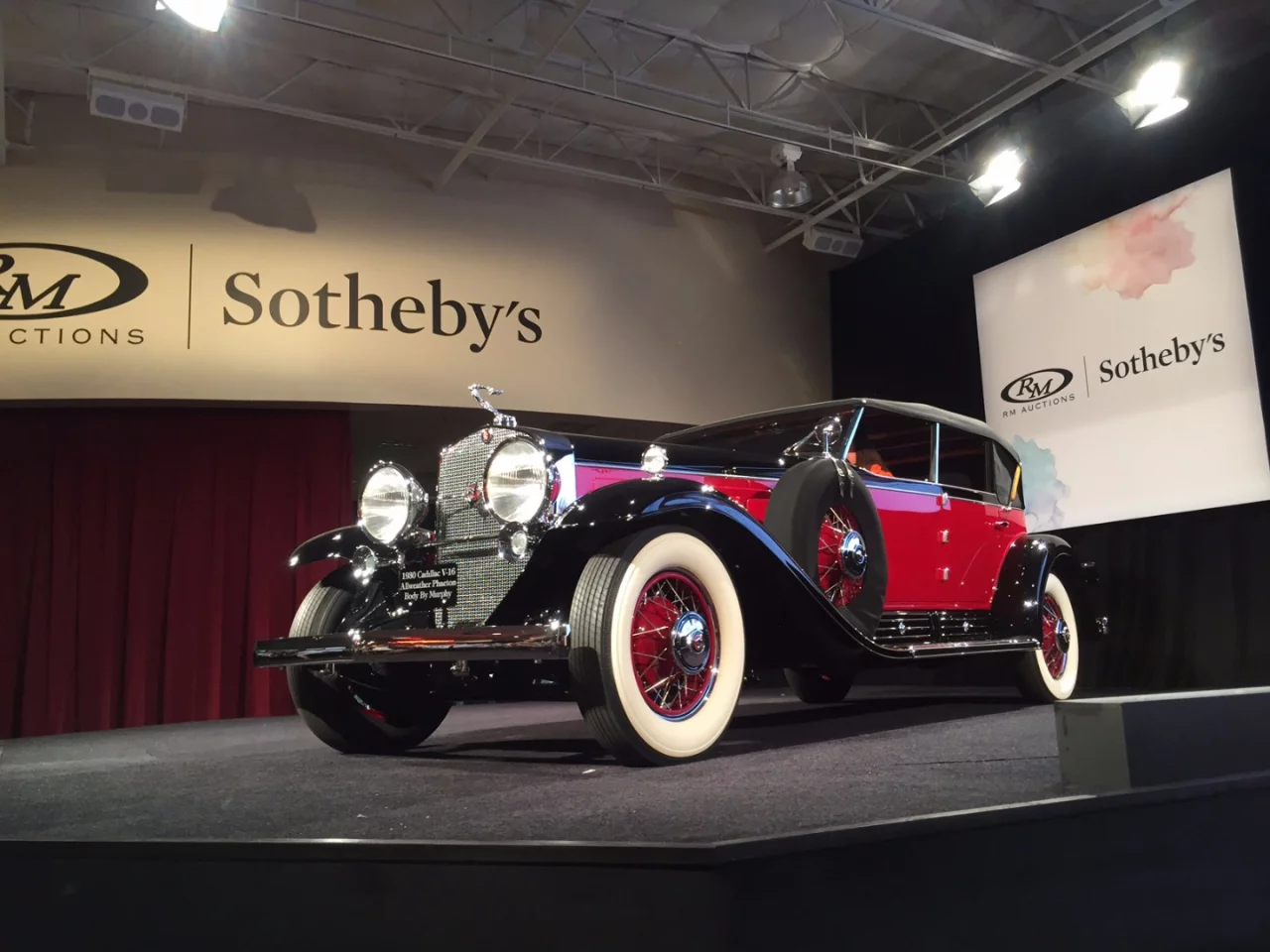 Lot 205 was a 1930 Cadillac V-16 Convertible Sedan by Murphy with a pre-auction estimate of $1-$1.4 million but with a spectacular provenance. The car was built new for horse racing legend Charles S. Howard, one of Buick's original dealers who built an empire on the back of becoming the biggest Buick dealer on the West Coast.