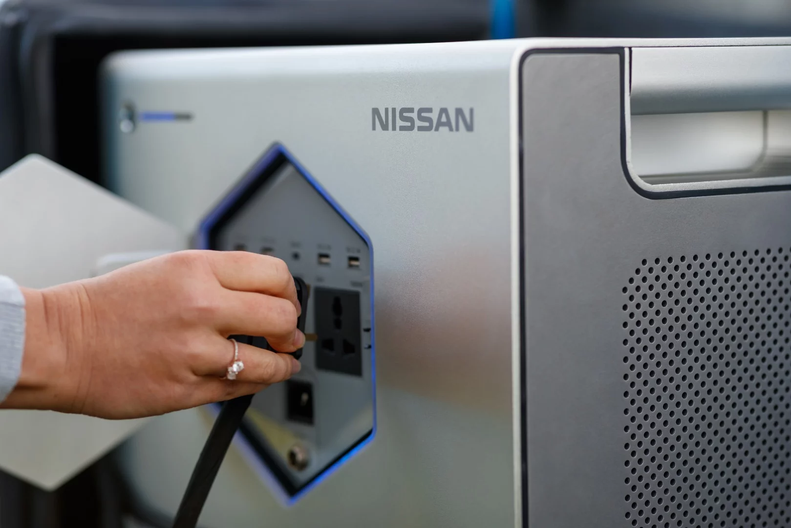 The Energy ROAM pack includes a 230-volt outlet along with USB ports