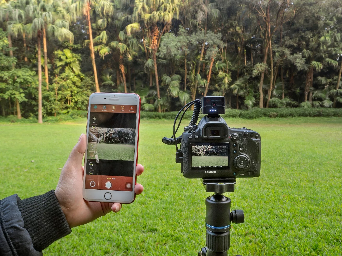 The Aurga app can be used for full manual control of the camera, to trigger the shutter remotely, and to get HDR (High Dynamic Range) shots