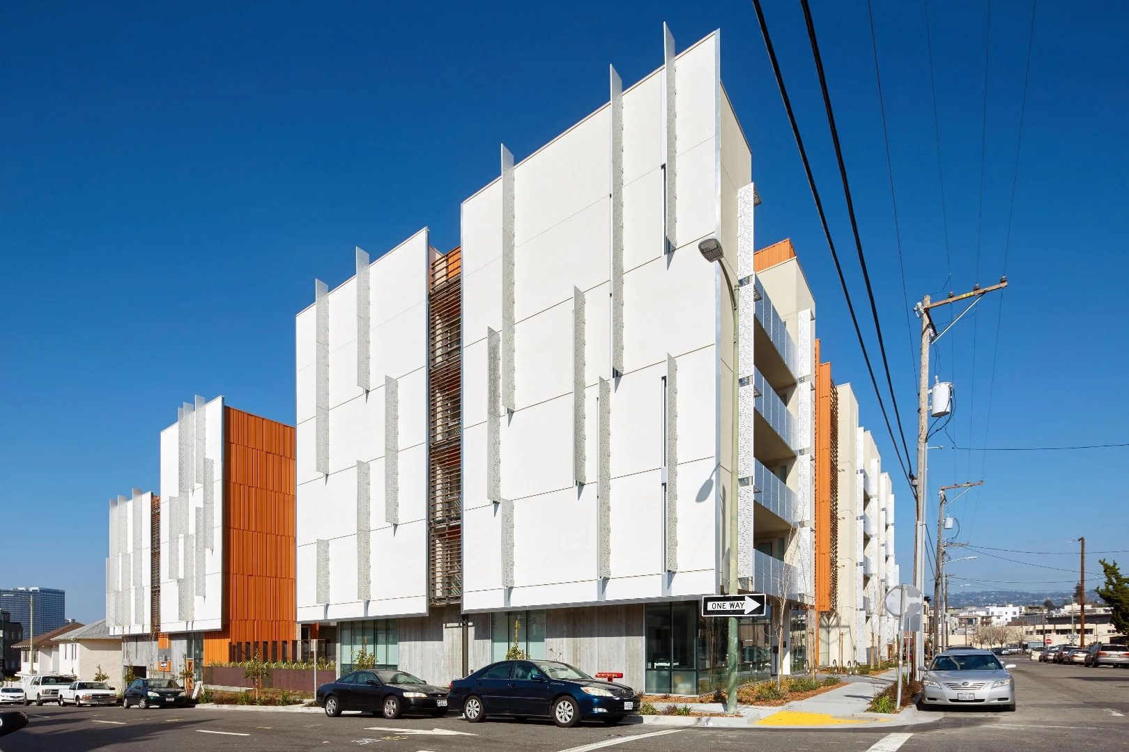 Lakeside Senior Apartments includes solar panels for producing electricity and hot water
