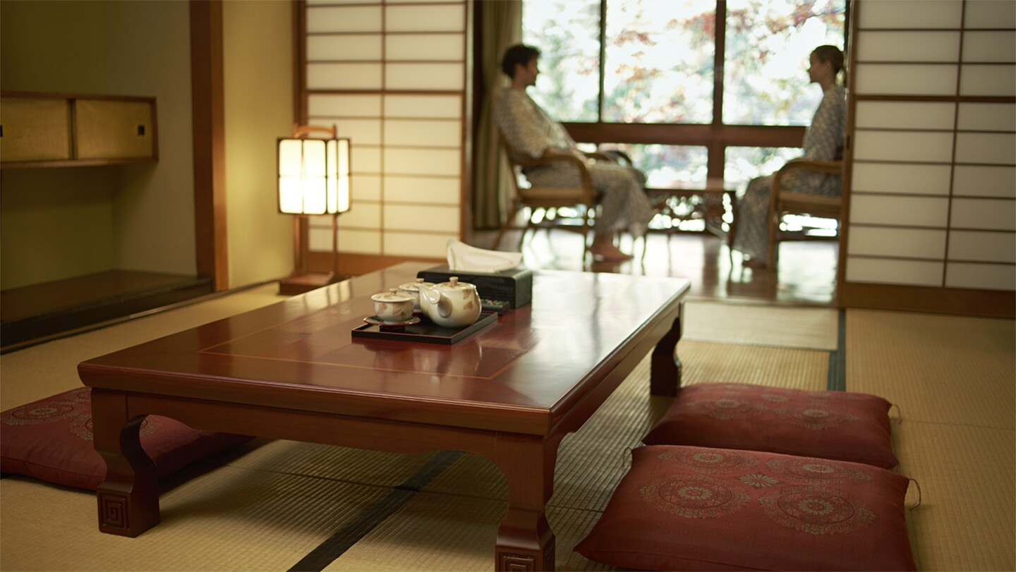 At the ProPilot Park Ryokan, the tables, cushions and slippers are fitted with a special version of Nissan's ProPilot self-driving tech