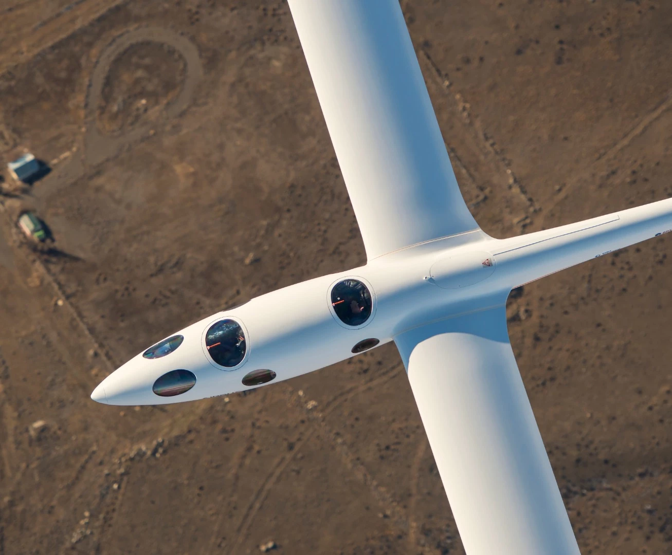 Top down view of the Perlan 2 glider