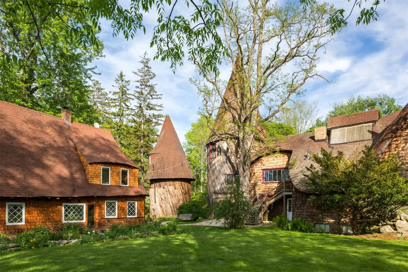 Officially known as Santarella, the Tyringham Gingerbread House estate today tempts folks to the mountains for weddings, honeymoons, vacations and country retreats