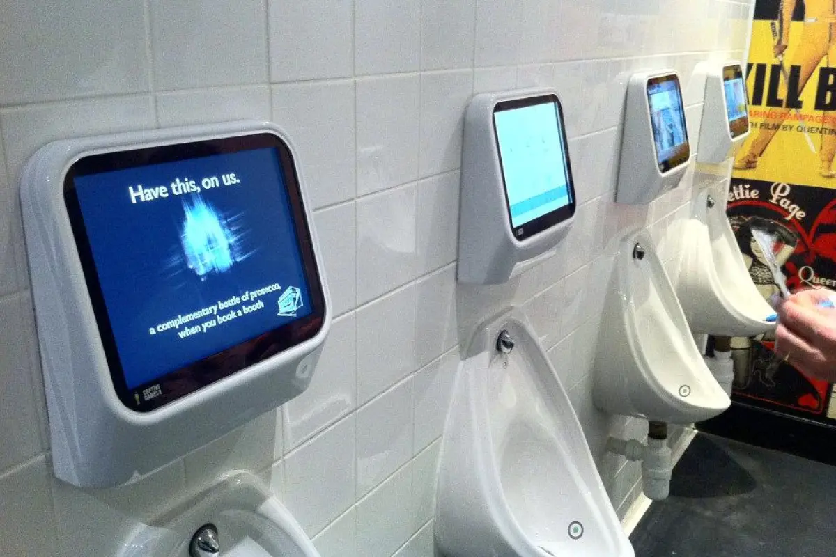 Captive Media is a urinal-based video game service, where male users control the game play via their urine stream