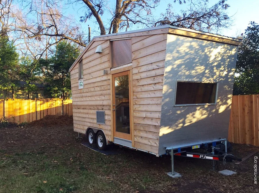 Armstrong completed her tiny house a few months ago and is currently living in it full time