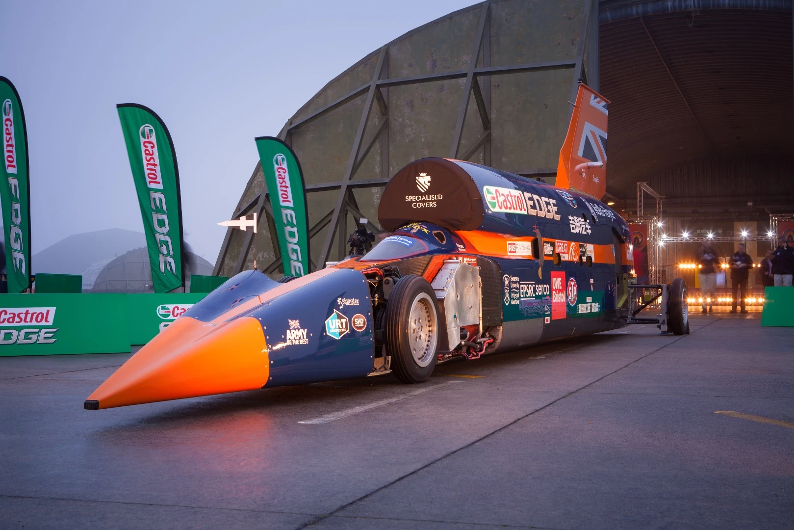 After nearly ten years of development the Bloodhound finally hit the tarmac