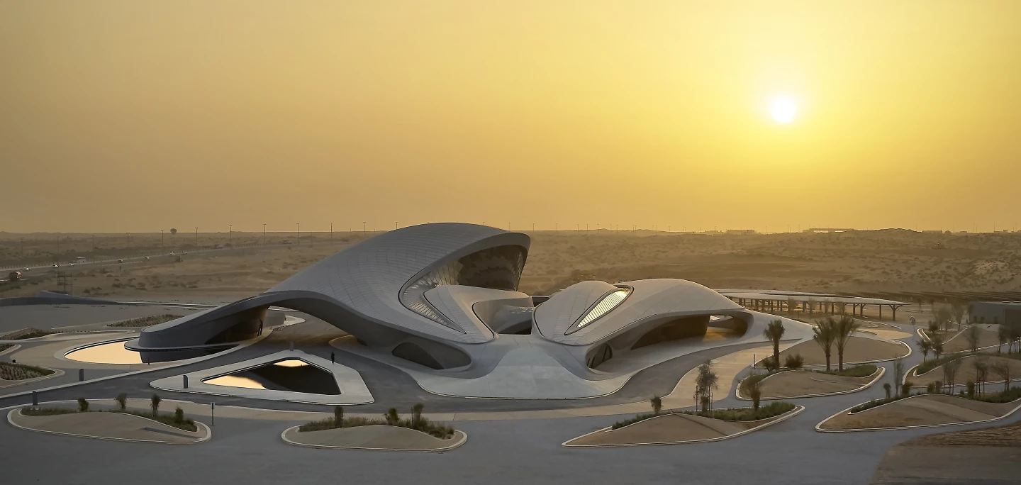BEEAH Group Headquarters was designed by Zaha Hadid Architects and is located in Sharjah, UAE. The energy efficient office space is designed to look like an oversized sand dune