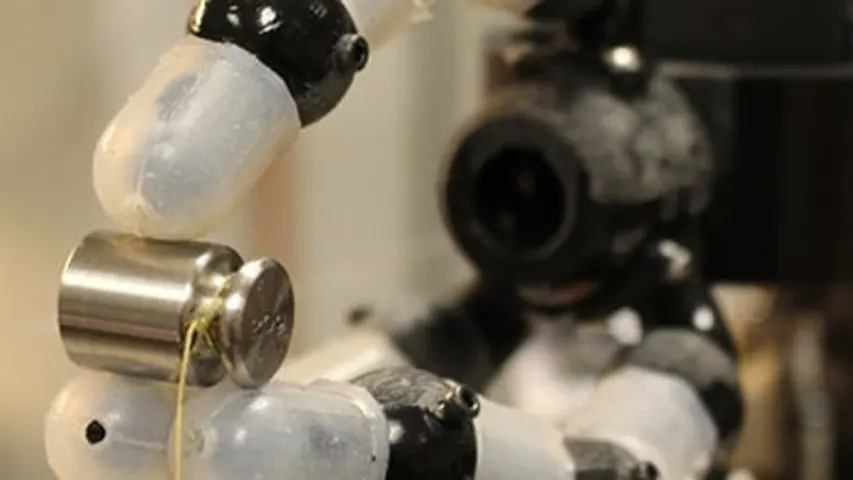 Researchers at Carnegie Mellon University have developed a three-fingered robot hand that's extremely sensitive to touch and pressure thanks to built-in optical sensors